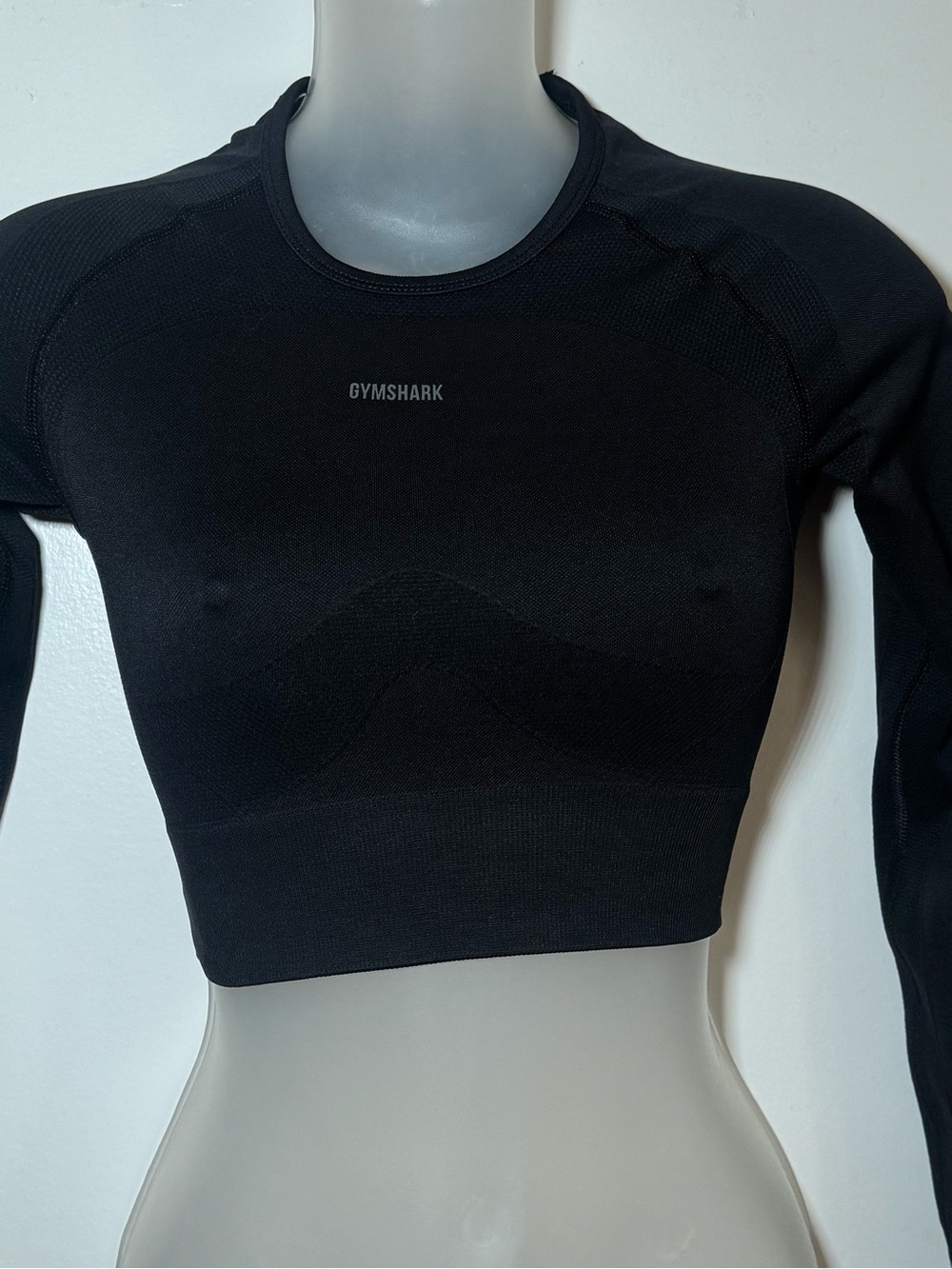 Gymshark Black Long-Sleeve Seamless Crop
